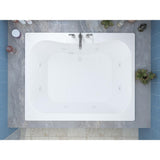 Rhode 5 ft. Rectangular Drop-in Whirlpool Bathtub in White - Super Arbor