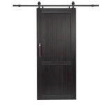 36 in. x 84 in. Millbrooke White H Style Ready to Assemble PVC Vinyl Sliding Barn Door with Hardware Kit - Super Arbor
