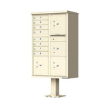 16-Mailboxes 1-Outgoing Mail Compartment 2-Parcel Lockers Pedestal Mount Cluster Box Unit - Super Arbor