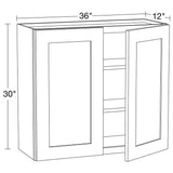 Home Decorators Collection Newport 36 in. W x 12 in. D x 30 in. H Assembled Plywood Wall Kitchen Cabinet in Deep Onyx with Soft Close