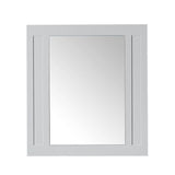 33 in. W x 36 in. H Framed Rectangular  Bathroom Vanity Mirror in Dove Grey