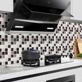 10/20 Pieces Backsplash Tile for Kitchen Mosaic Square Peel and Stick Tile, 3.94x3.94