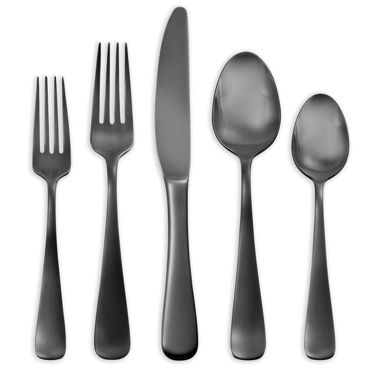 Opera Gunmetal 20-Piece 18/0-Stainless Steel Flatware Set (Service for 4)