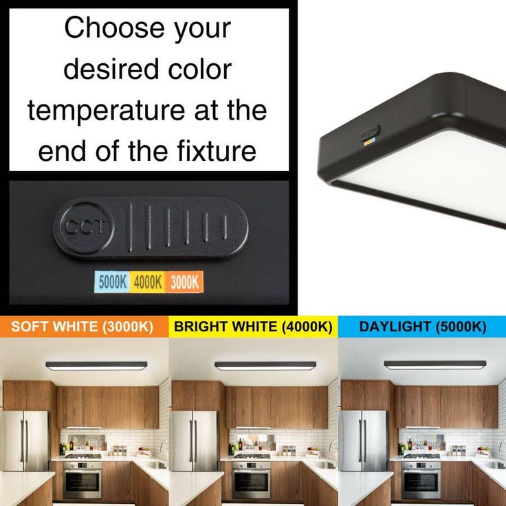 Commercial Electric 4 ft. x 10 in. Deco Matte Black Back-Lit Flat Panel LED Flush Mount 4000 Lumens 3000K 4000K 5000K Dimmable