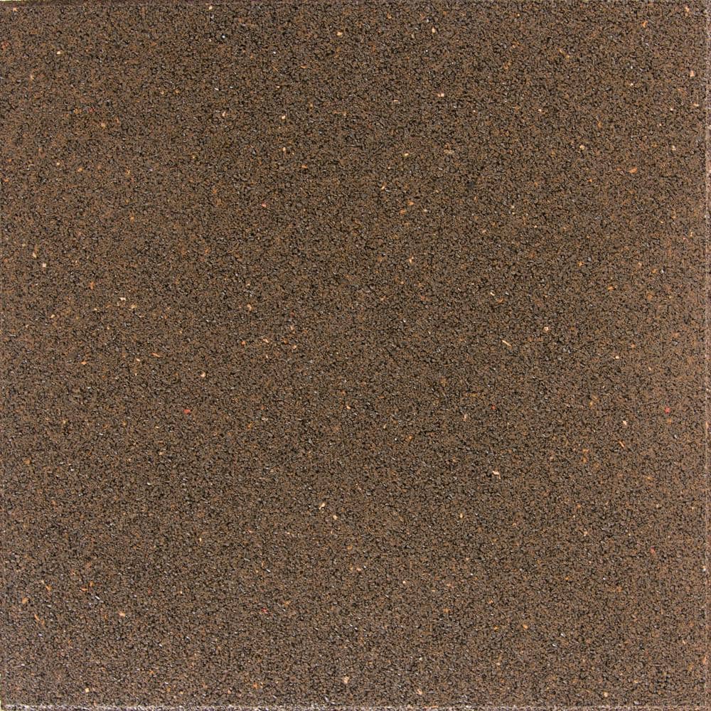 Envirotile Reversible 16 in. x 16 in. x 0.75 in. Earth Brick Face/Flat Profile Rubber Paver