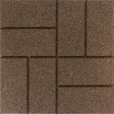 Envirotile Reversible 16 in. x 16 in. x 0.75 in. Earth Brick Face/Flat Profile Rubber Paver
