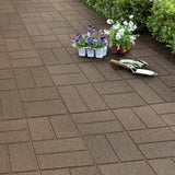 Envirotile Reversible 16 in. x 16 in. x 0.75 in. Earth Brick Face/Flat Profile Rubber Paver