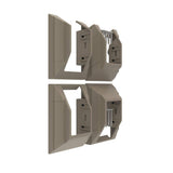 RDI Deck Top Stair Bracket Set in Earth (2 Top and 2 Bottom Brackets)