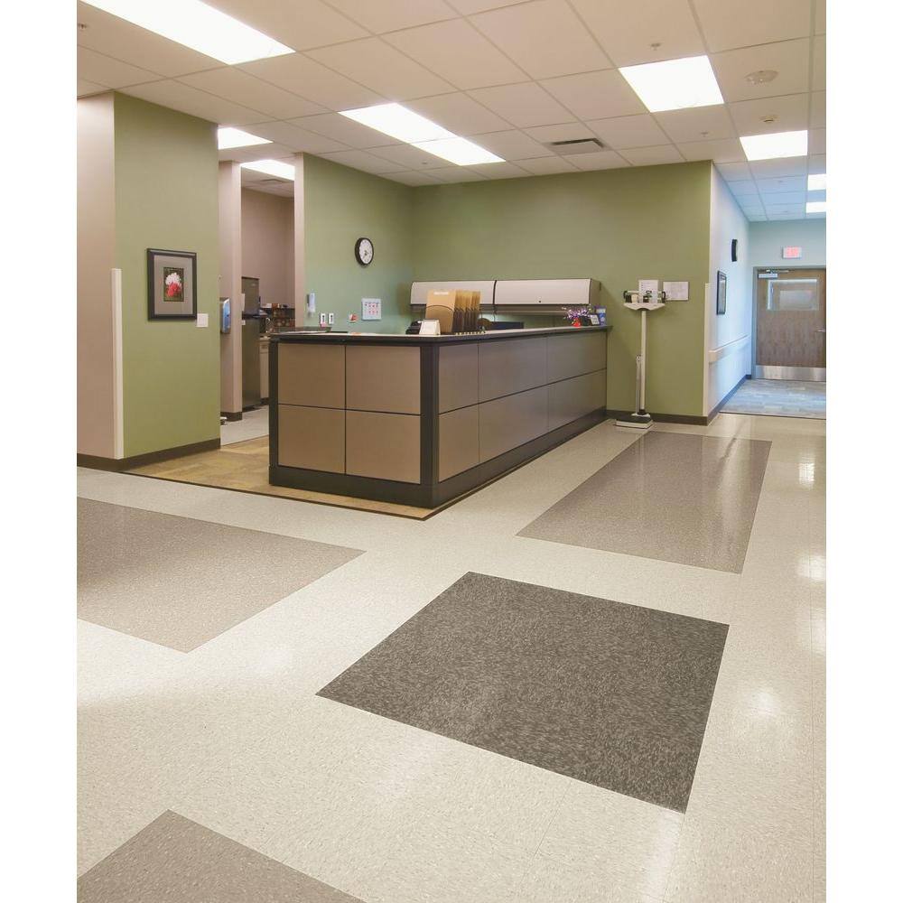 Armstrong Imperial Texture VCT 12 in. x 12 in. Earthstone Greige Standard Excelon Commercial Vinyl Tile (1080 sq. ft. / pallet)