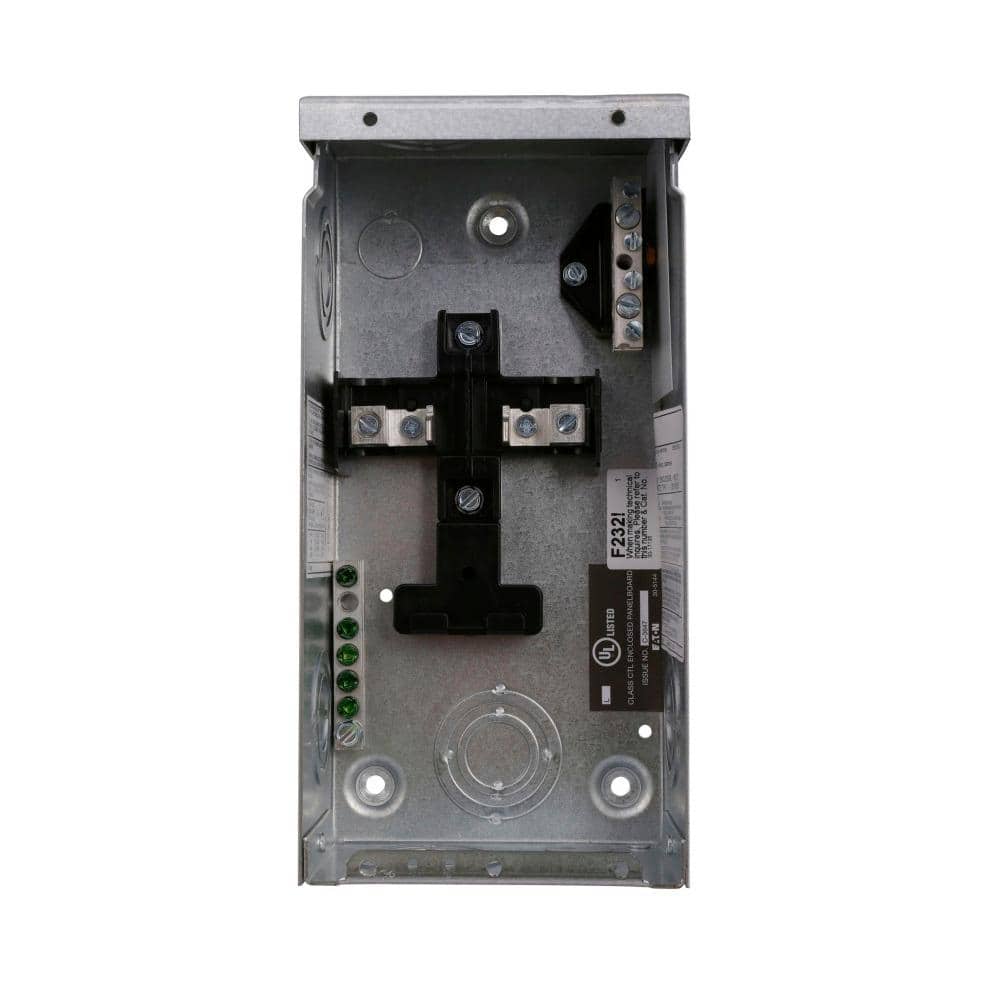 Eaton BR 70 Amp 2-Space 4-Circuit Main Lug Flush Cover with Ground Bar