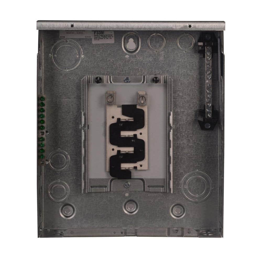 Eaton BR 125 Amp 8-Space 16-Circuit Indoor Main Lug Surface Door with Ground Bar