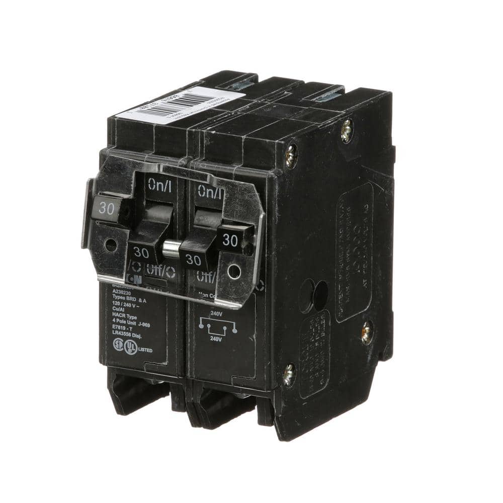 Eaton BR 2-30 Amp 2 Pole BQ (Independent Trip) Quad Circuit Breaker