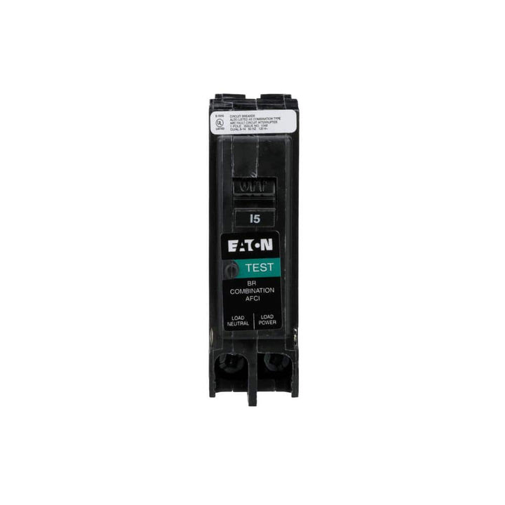 Eaton 15 Amp 120-Volt, Single-Pole AFCI Circuit Breaker Type BR Pigtail Neutral