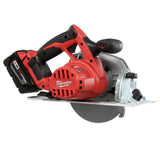 M18 18-Volt Lithium-Ion 6-1/2 in. Cordless Circular Saw Kit with Two 3.0 Ah Batteries, 24T Saw Blade, Charger, Tool Bag - Super Arbor