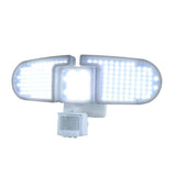 NATURE POWER 205 White Triple Head Solar Motion Activated Outdoor Integrated LED Security Flood Light