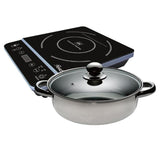 1800W Single Burner 13 in. Black Hot Plate with Temperature Controls