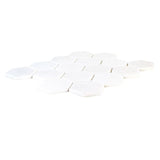 Jeffrey Court Dream Hex White 10.875 in. x 9.5 in. x 8 mm Honed Natural Stone Mosaic Floor and Wall Tile