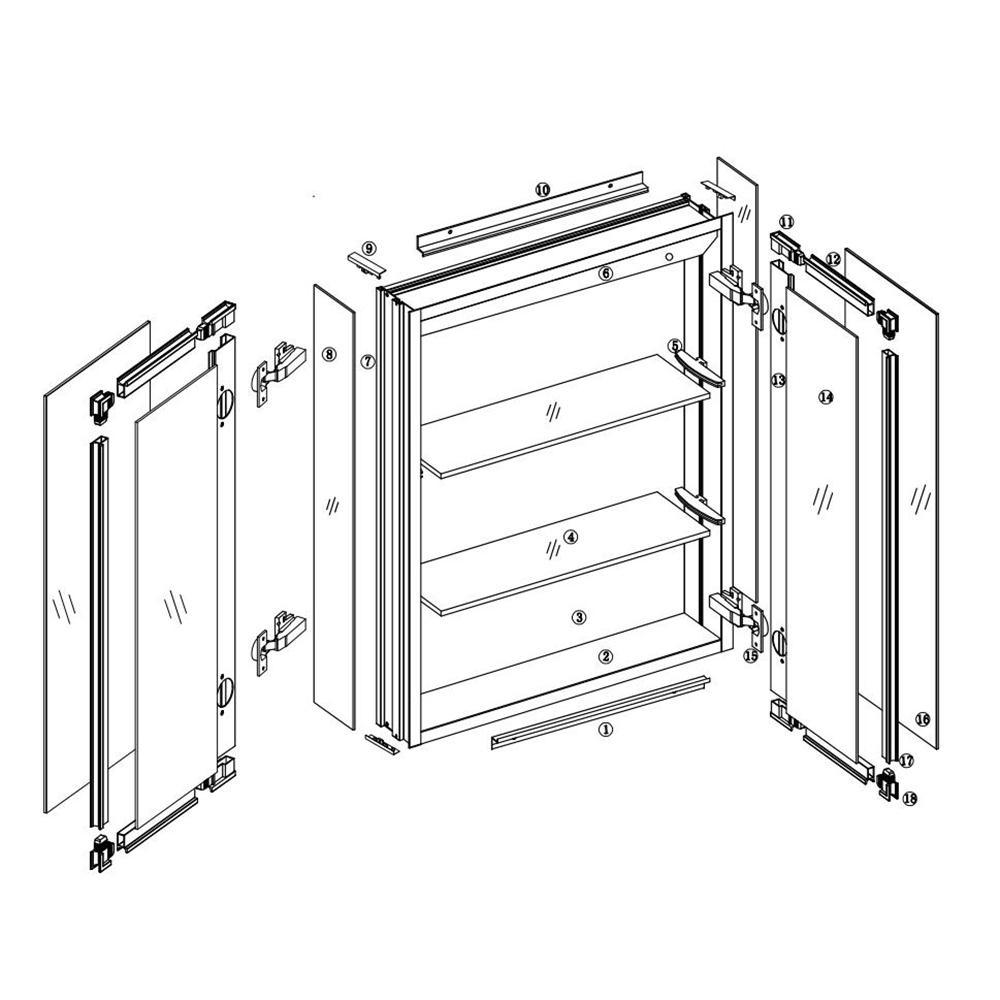 30 in. x 24 in. Recessed or Surface Mount Medicine Cabinet in Polished Finished - Super Arbor