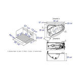 59 in. Acrylic Right Drain Corner Apron Front Whirlpool Bathtub in White - Super Arbor