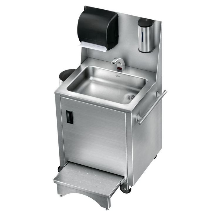 22 in. x 27 in. Portable Handwash Station, Self-Contained, Hot/Cold Water, Sensor Faucet, Sensor Towel & Soap Disp