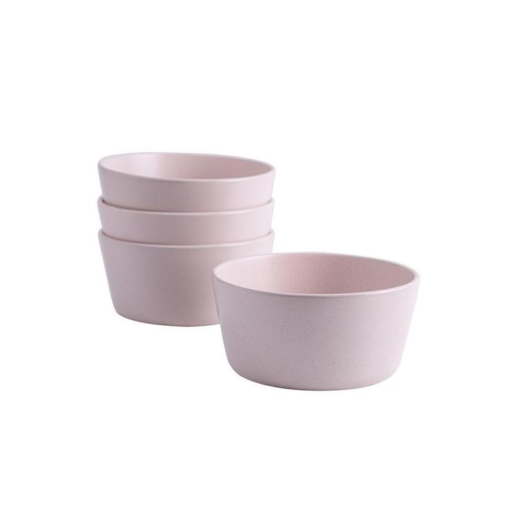 32-Piece Casual Pink Stoneware Dinnerware Set (Set for 8)