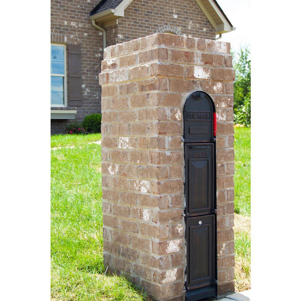 Climbing Leaf 3-Door Front Access Lockable Ground Mount Mailbox in Silver Pewter - Super Arbor