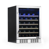 NewAir 52-Bottle Capacity Stainless Steel Built-In/Freestanding Wine Chiller