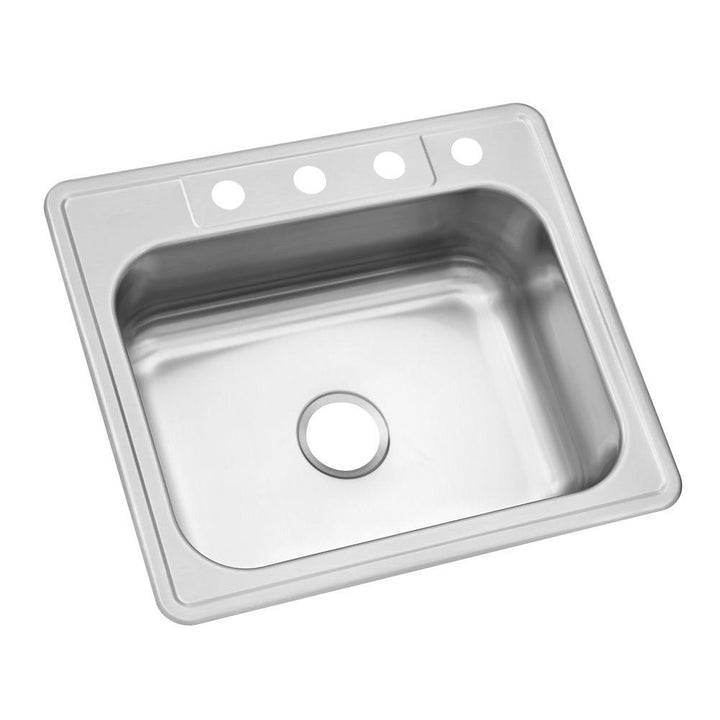 Drop-In Stainless Steel 25 in. 4-Hole Single Bowl Kitchen Sink - Super Arbor