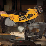 FLEXVOLT 120-Volt MAX Lithium-Ion Cordless Brushless 12 in. Sliding Miter Saw w/ (2) Batteries 2Ah and Bonus Radio