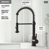 Edison Single-Handle Pull-Down Sprayer Kitchen Faucet with Soap Dispenser in Matte Black - Super Arbor