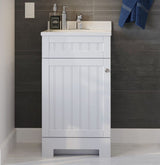 Style Selections Ellenbee 18-in White Single Sink Bathroom Vanity with White Cultured Marble Top