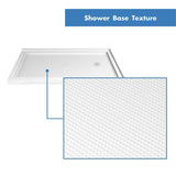 SlimLine 48 in. W x 36 in. D Double Threshold Shower Base in White with Right Hand Drain