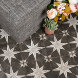 Merola Tile Kings Star Night 17-5/8 in. x 17-5/8 in. Ceramic Floor and Wall Tile, Low Sheen, Black
