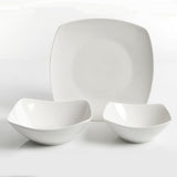 All You Need 48-Piece Modern White Porcelain Dinnerware Set (Service for 6)
