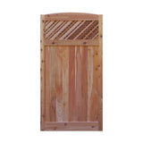 3 ft. x 6 ft. Western Red Cedar Arch Top Supreme Lattice Fence Gate - Super Arbor