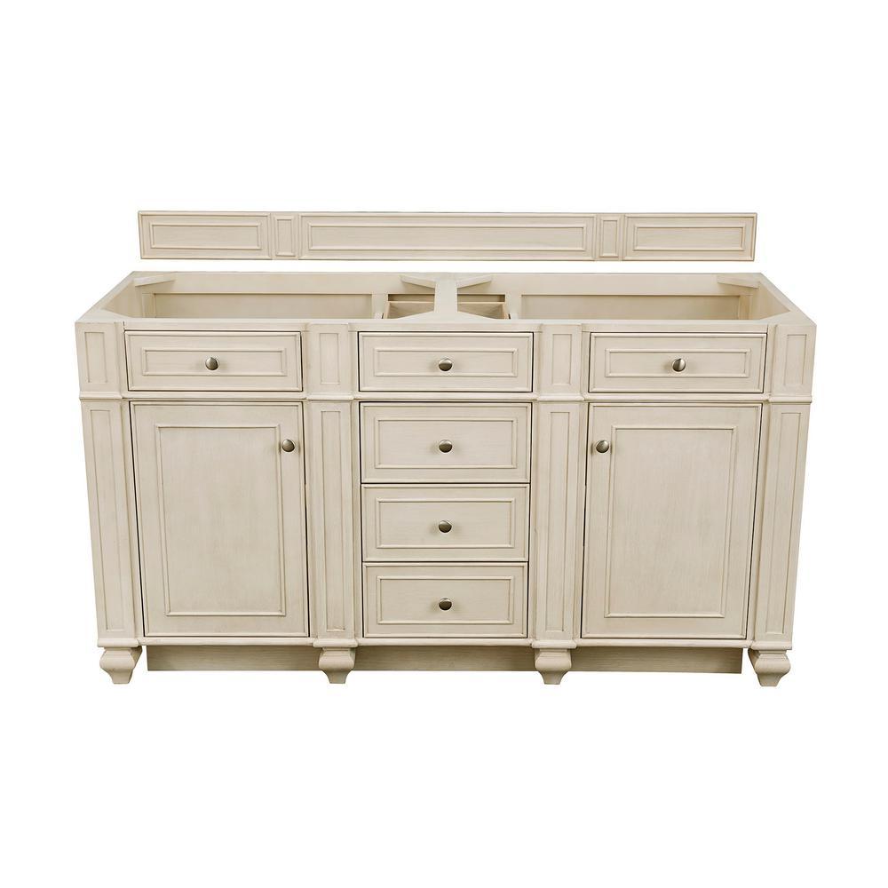 Bristol 72 in. W Bathroom Double Vanity Cabinet Only in Vintage Vanilla - Super Arbor