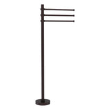Allied Brass Towel Stand with 3 Pivoting 12-in Arms in Polished Nickel