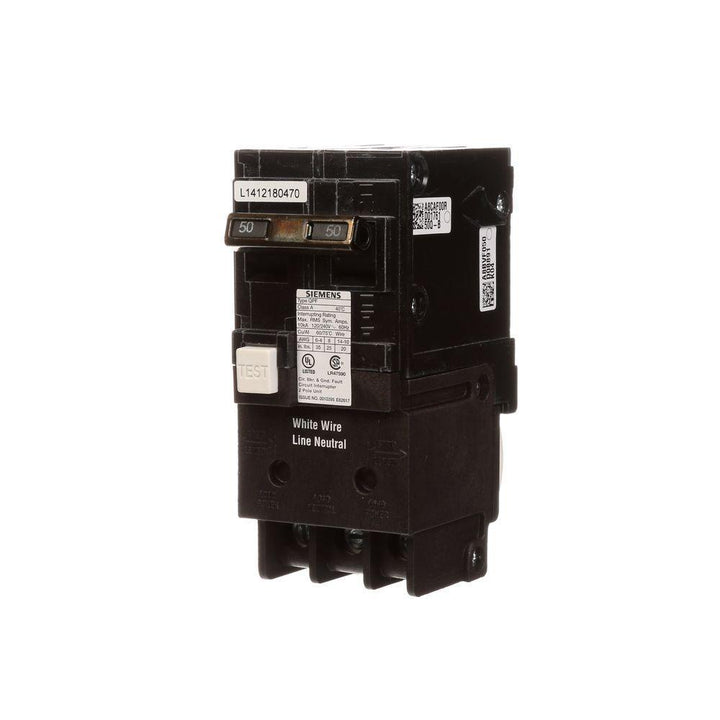 50 Amp Double Pole Type QPF GFCI Circuit Breaker - Super Arbor