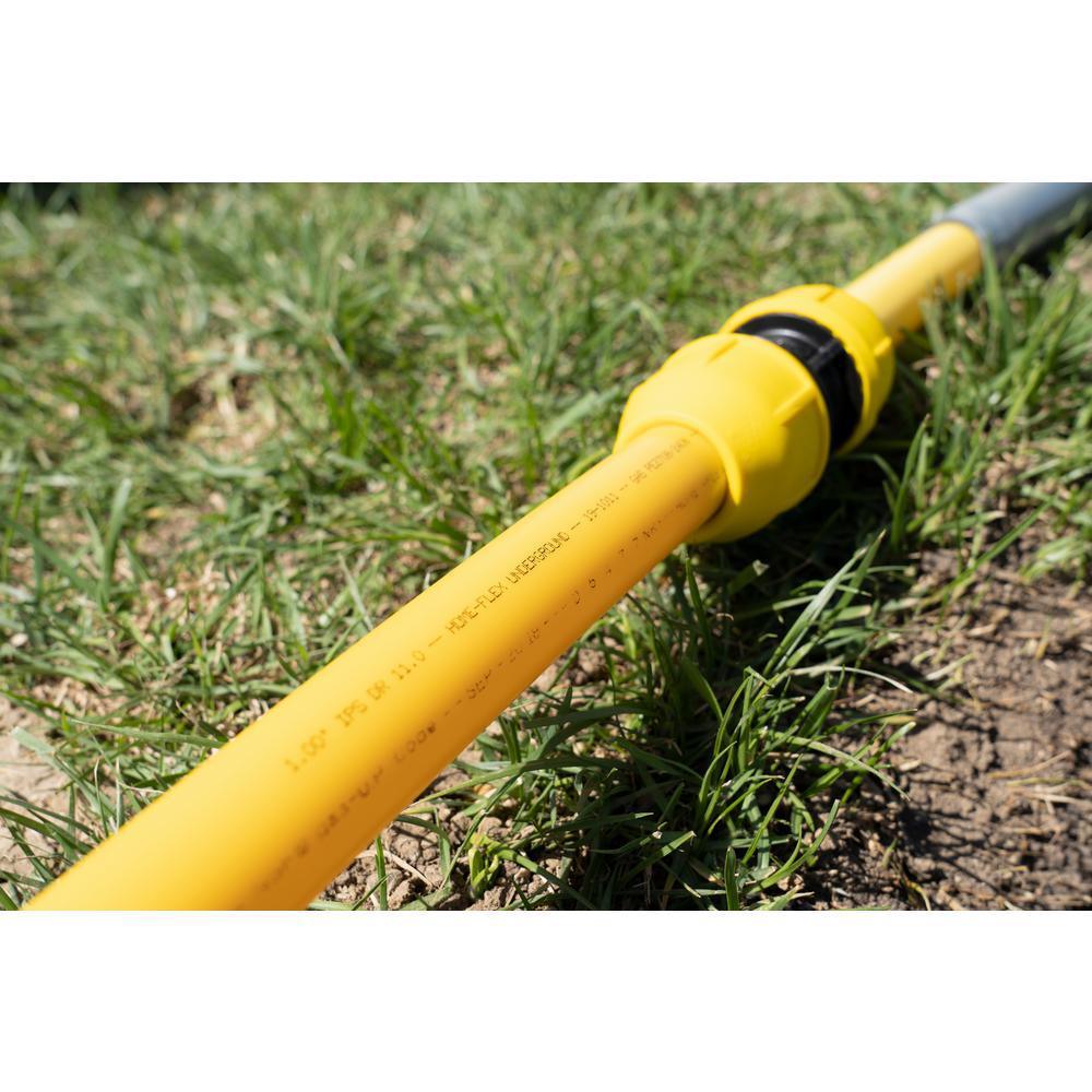 Underground 3/4 in. x 100 ft. IPS Polyethylene Gas Pipe New Install Kit, Two 3/4 in. Couplers, Two 3/4 in. Meter Risers - Super Arbor