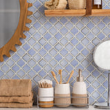 Merola Tile Hudson Tangier Frost Blue 12 in. x 12 in. Porcelain Mosaic Tile (10.96 sq. ft. / Case)