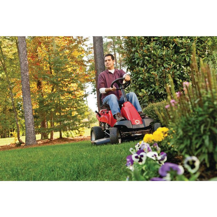 Troy-Bilt TB 30 in. 382 cc Auto-Choke Engine 6-Speed Manual Drive Gas Rear Engine Riding Lawn Mower with Mulch Kit Included