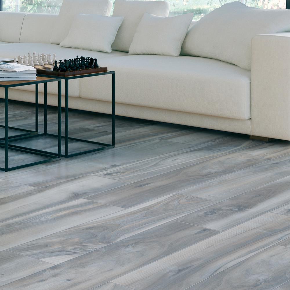 Outer Banks Blue 8 in. x 36 in. Matte Porcelain Floor and Wall Tile (122.4 sq. ft./Pack) - Super Arbor