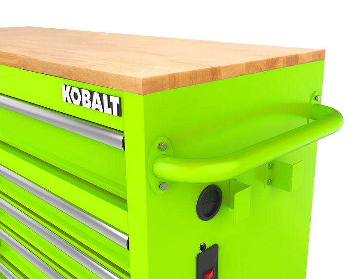 Kobalt 46.1-in L x 37.2-in H 9-Drawers Rolling Green Wood Work Bench