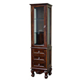 Bevington 18 in. W x 67 in. H x 14 in. D Bathroom Linen Storage Cabinet in Walnut - Super Arbor