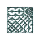 Pure Garden 11.5 in. x 11.5 in. Outdoor Interlocking Diamond Pattern Polypropylene Patio and Deck Tile Flooring in Green (Set of 12)