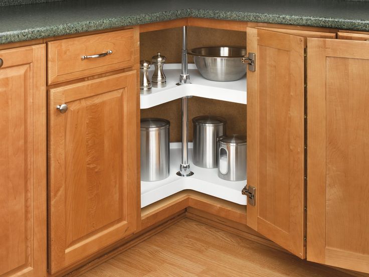 Rev-A-Shelf 32 in Almond Polymer Kidney Lazy Susan Set