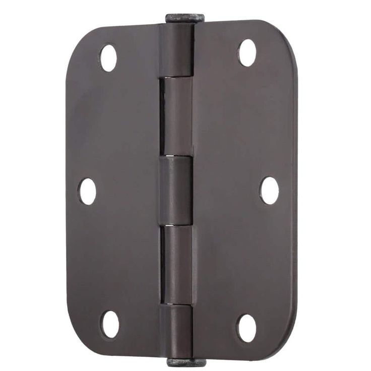 3-1/2 in. x 5/8 in. Radius Oil-Rubbed Bronze Smooth Action Door Hinge