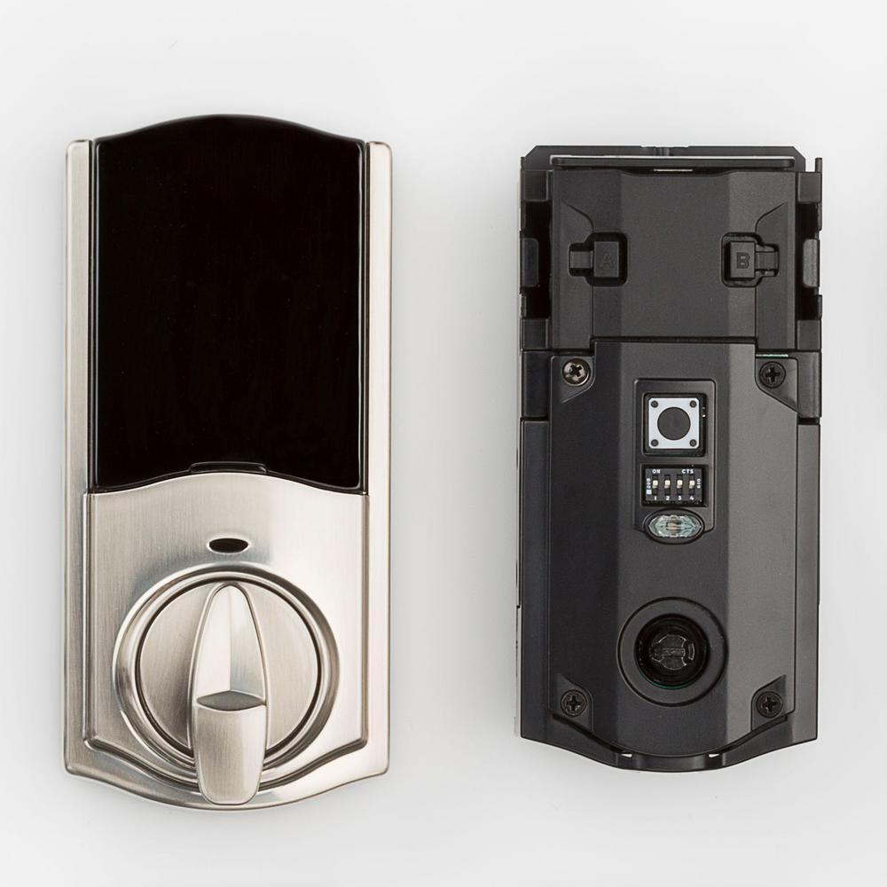 Convert Smart Lock Satin Nickel Conversion Kit featuring Z-Wave Technology - Super Arbor