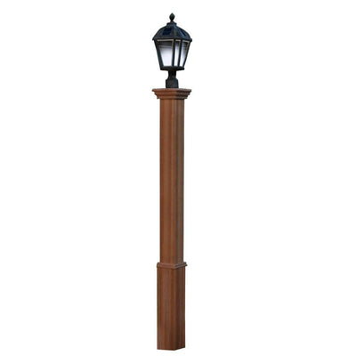 New England Arbors Trinity 74 in. Composite Lamp Post - Super Arbor