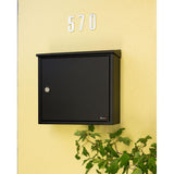 Allux 400 Black Wall Mount Locking Mailbox - Super Arbor